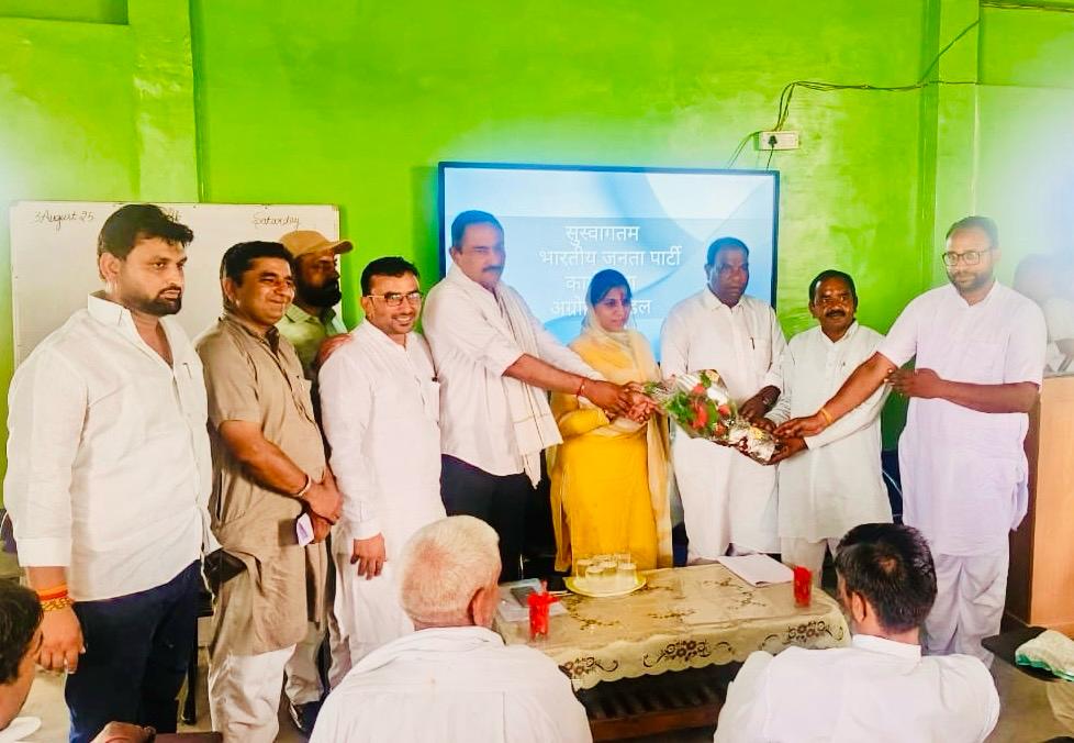Message of patriotism seen in Agroha Mandal BJP workshop.